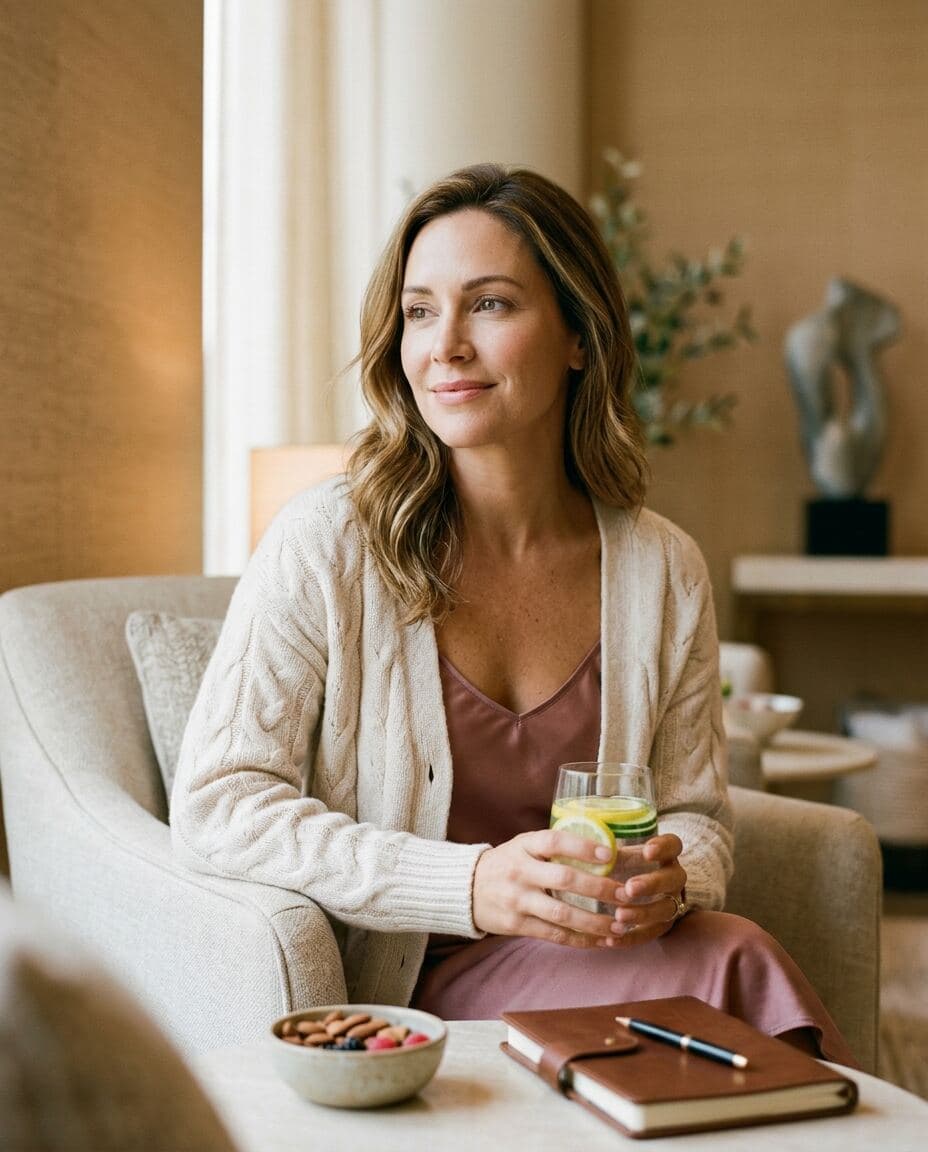 Editorial wellness scene — medical weight management consultation.